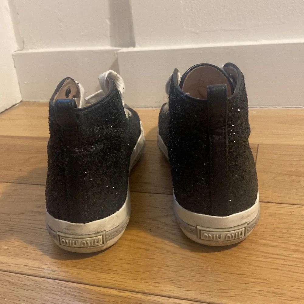 Miu Miu glitter high-top sneakers Size 38.5 - Picture 3 of 6